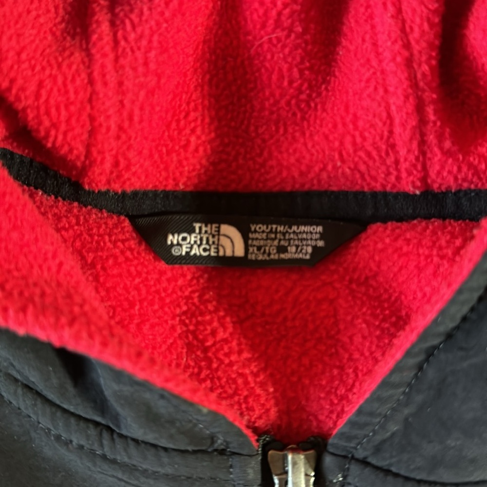 *3 for $60* The North Face fleece zip down hoodie, youth XL 18/20 - Picture 3 of 4